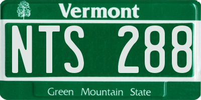VT license plate NTS288