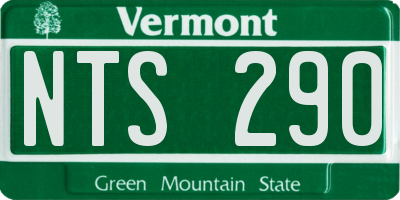 VT license plate NTS290