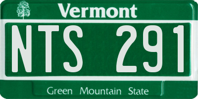VT license plate NTS291