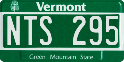 VT license plate NTS295