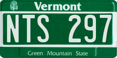 VT license plate NTS297