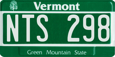 VT license plate NTS298