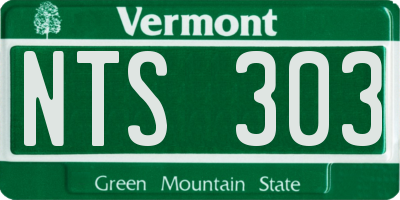 VT license plate NTS303