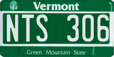 VT license plate NTS306