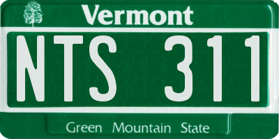 VT license plate NTS311