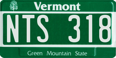 VT license plate NTS318