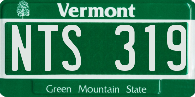 VT license plate NTS319