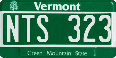 VT license plate NTS323