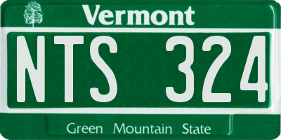 VT license plate NTS324