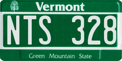 VT license plate NTS328