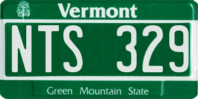 VT license plate NTS329