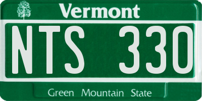 VT license plate NTS330
