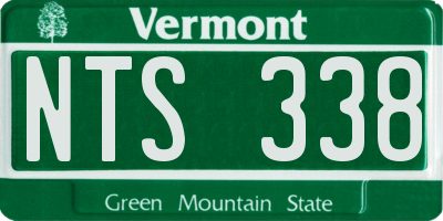 VT license plate NTS338
