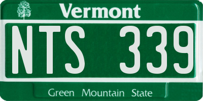 VT license plate NTS339