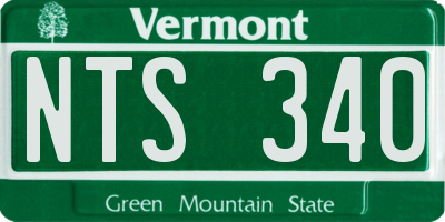 VT license plate NTS340