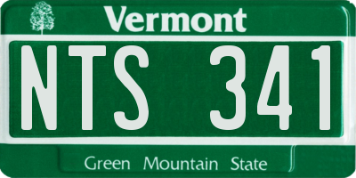 VT license plate NTS341