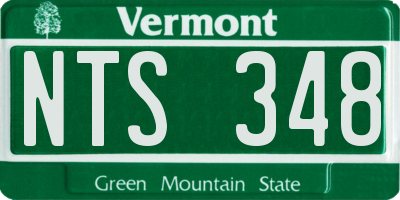 VT license plate NTS348