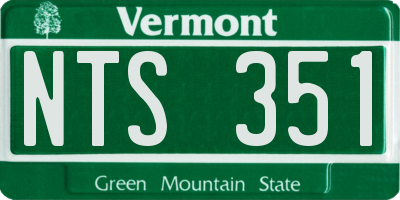 VT license plate NTS351