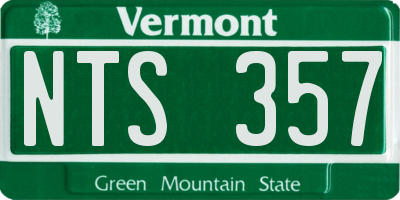 VT license plate NTS357