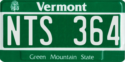 VT license plate NTS364