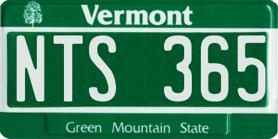 VT license plate NTS365