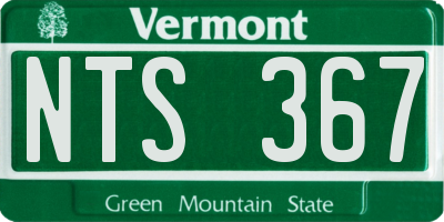 VT license plate NTS367