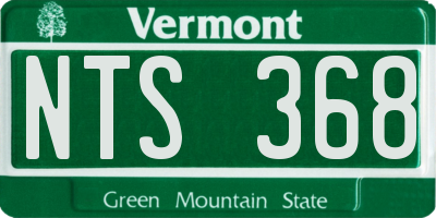 VT license plate NTS368