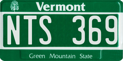 VT license plate NTS369