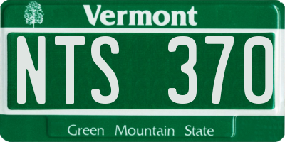 VT license plate NTS370
