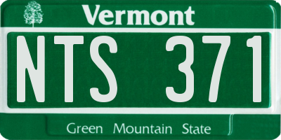 VT license plate NTS371