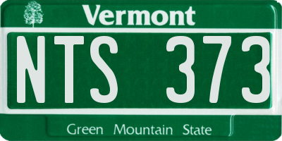 VT license plate NTS373