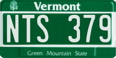 VT license plate NTS379