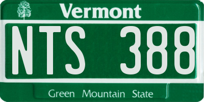 VT license plate NTS388