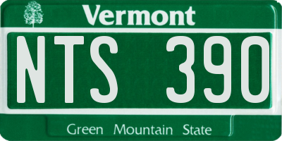 VT license plate NTS390