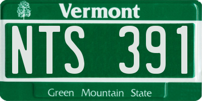 VT license plate NTS391