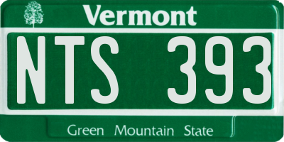 VT license plate NTS393
