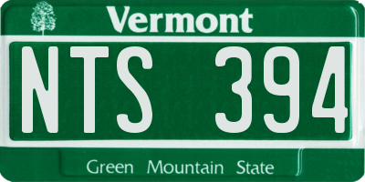 VT license plate NTS394