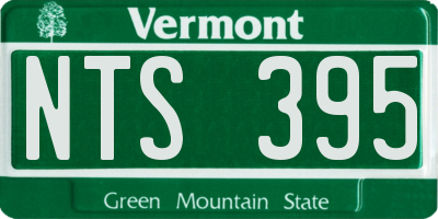 VT license plate NTS395