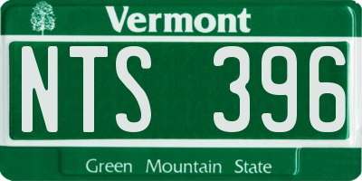 VT license plate NTS396