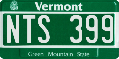 VT license plate NTS399