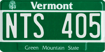 VT license plate NTS405