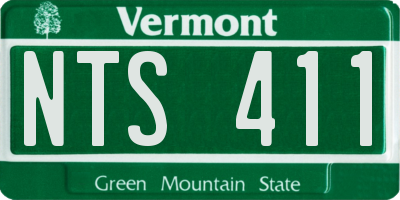 VT license plate NTS411
