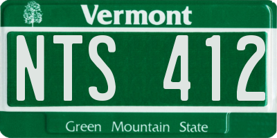 VT license plate NTS412