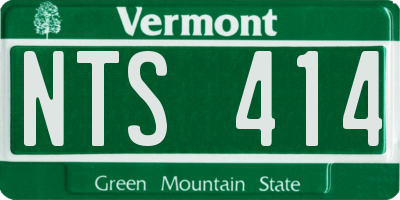 VT license plate NTS414