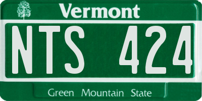 VT license plate NTS424