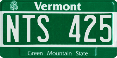 VT license plate NTS425