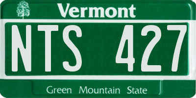 VT license plate NTS427