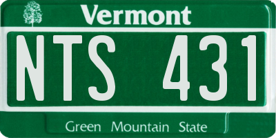 VT license plate NTS431