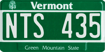VT license plate NTS435