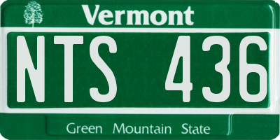 VT license plate NTS436